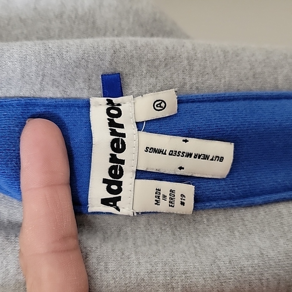 Ader Error Size "Free" Logo Sweatpants, Gray With… - image 6